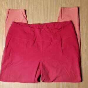 Maurices In Motion Womens Pink Ombre Athletic Leggings 1X